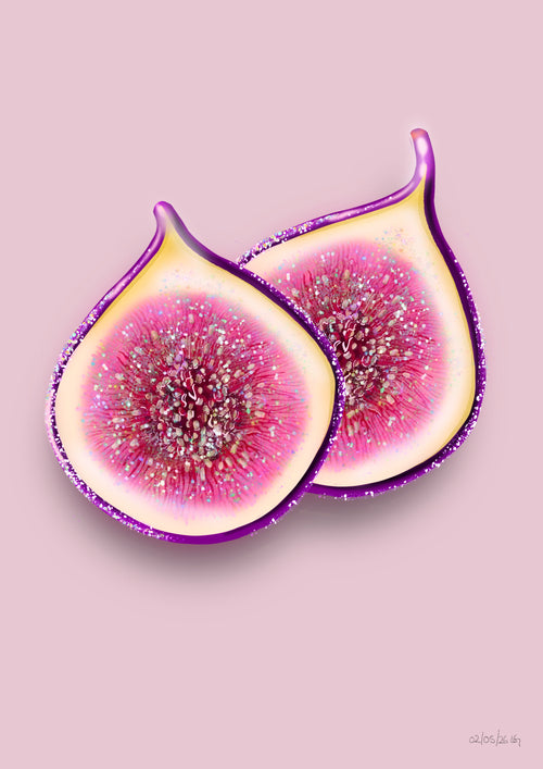 Fig original hand-drawn art print – Leah Gayle Art